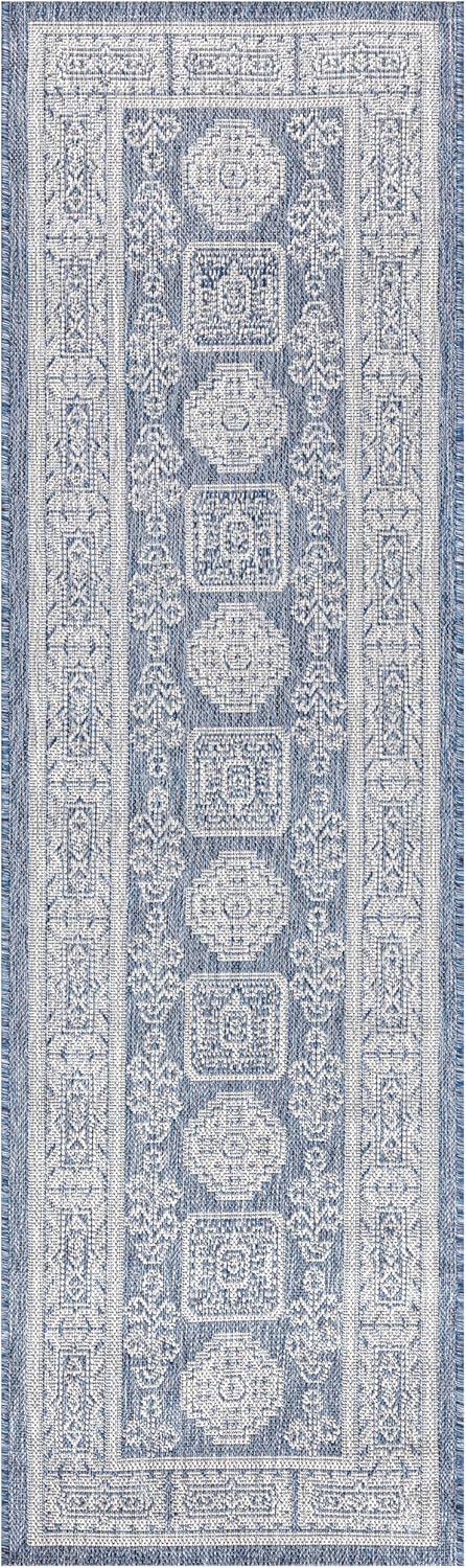 Keen Home Design Terrace Outdoor Runner Rug - 2x10 Washable Indoor/Outdoor Rug for Patio, Kitchen, Balcony, Beach, Garden, Deck and Porch, Size: 2'2"x9'11"