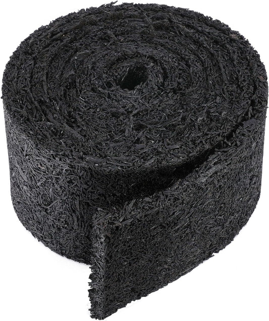 140" x 5.5" Rubber Mulch Roll for Landscaping-Permanent Garden Mulch Barrier-Recycled Rubber Mulch Mat Roll for Plants, Vegetables, and Flowers (Black)