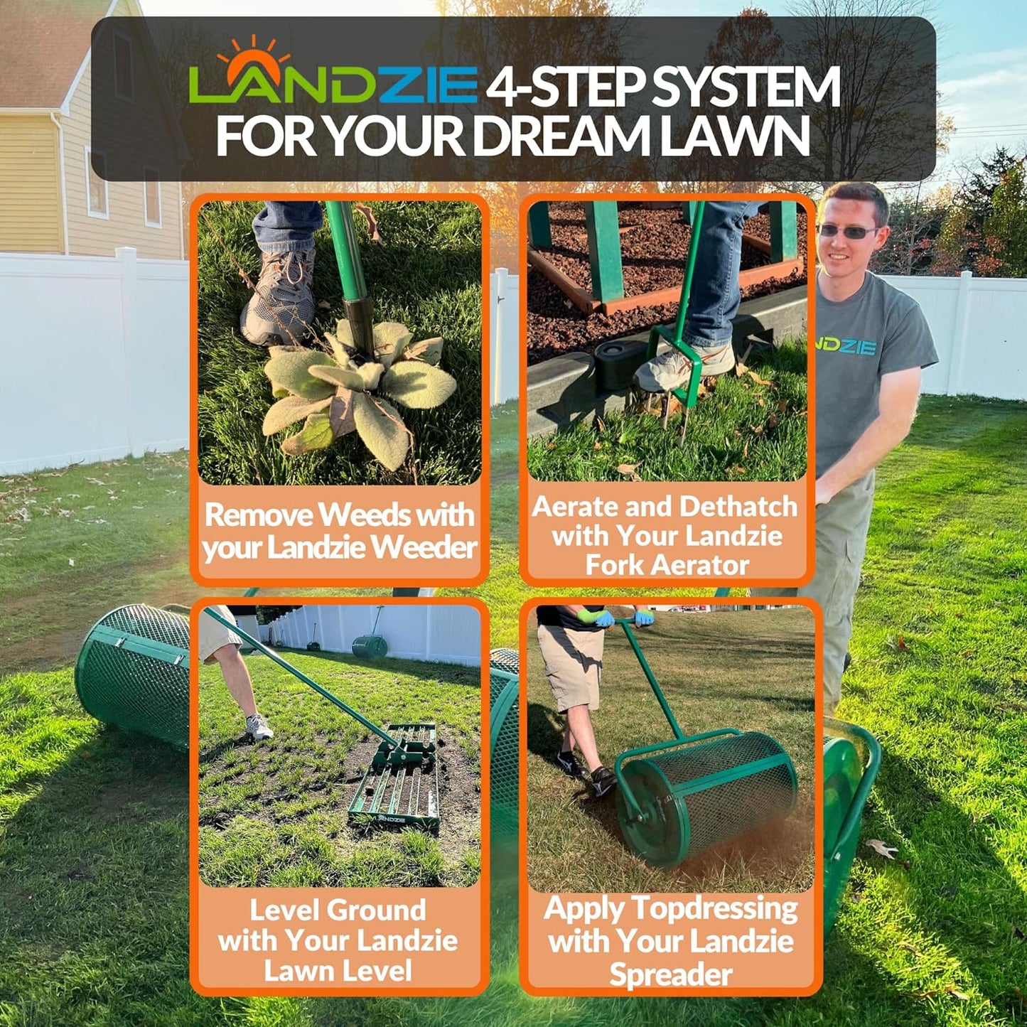 LANDZIE Lawn Aerator Replacement Tines - Set of 3 Hollow Tines for Aerator Lawn Tool - 3 Heavy Duty Stainless Steel Manual Lawn Aerator Add-on Hollow Tines for Compacted Soil - Manual Hand Coring Tool