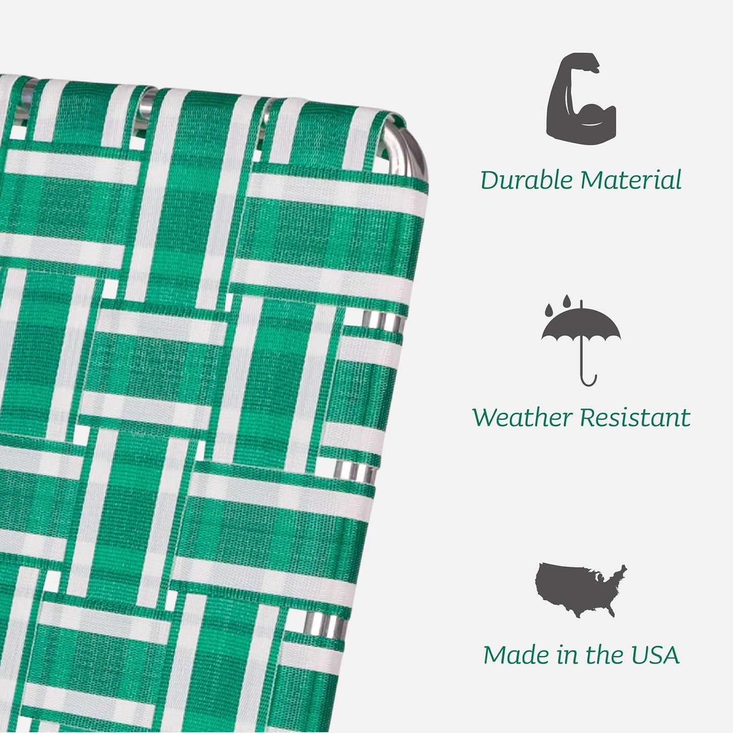 Lawn Chair USA Folding Aluminum Outdoor Patio Lawn Chair | Heavy-Duty Webbed Chairs for Camping, Sports, Beach, Yard & Tailgating | Lightweight Portable | Classic - Purple/Yellow