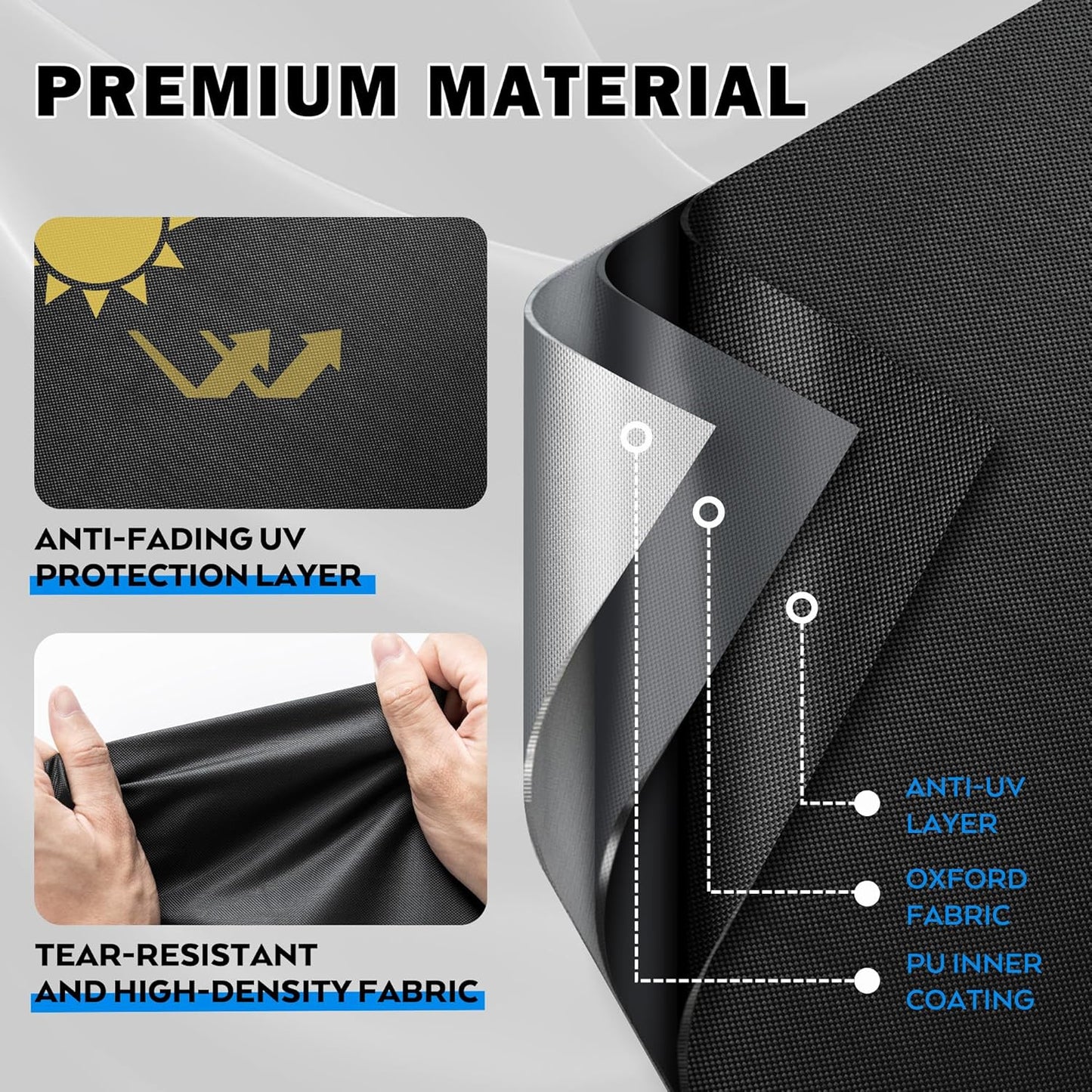 Grill Cover for Traeger Woodridge Pellet Grill TFB86MLH, Outdoor Griddle Cover for Traeger Pellet Smoker Grill, Waterproof BBQ Grill Cover for All Weather