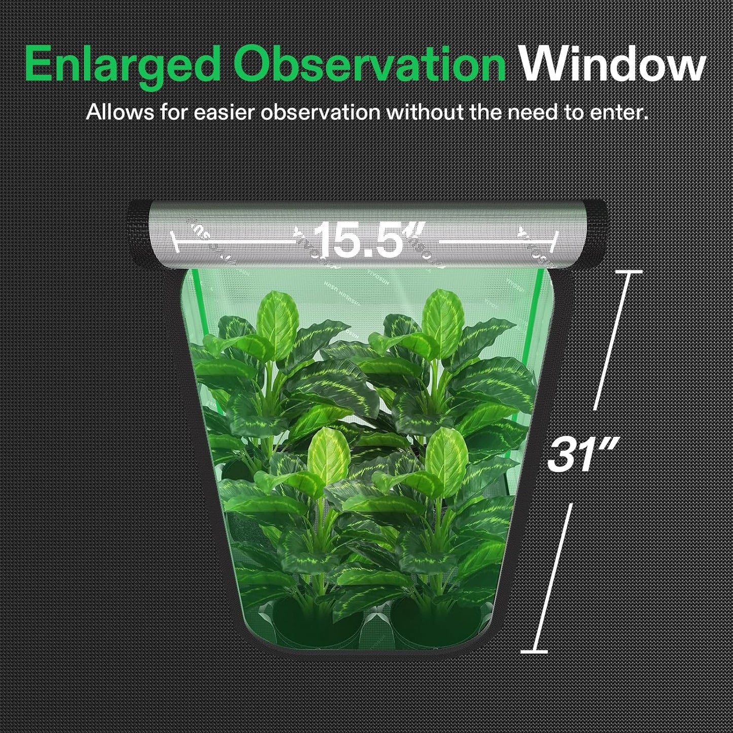 VIVOSUN P276 32"×32"×63" PRO Grow Tent, with Thick 1 inch Poles, Strengthened High Reflective Mylar Oxford Fabric & Extra Hanging Bars for Hydroponics Indoor Plant for AeroLight A150, No High CFM Kit