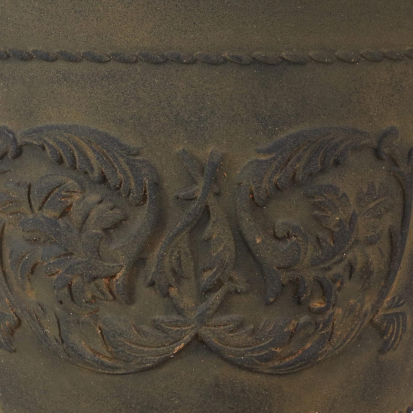 Sunnydaze 19.5-Inch Arabella Large Plant Pot - Polyresin Round Outdoor Planter with Drillable Drainage Holes - 4 Pack - Sable