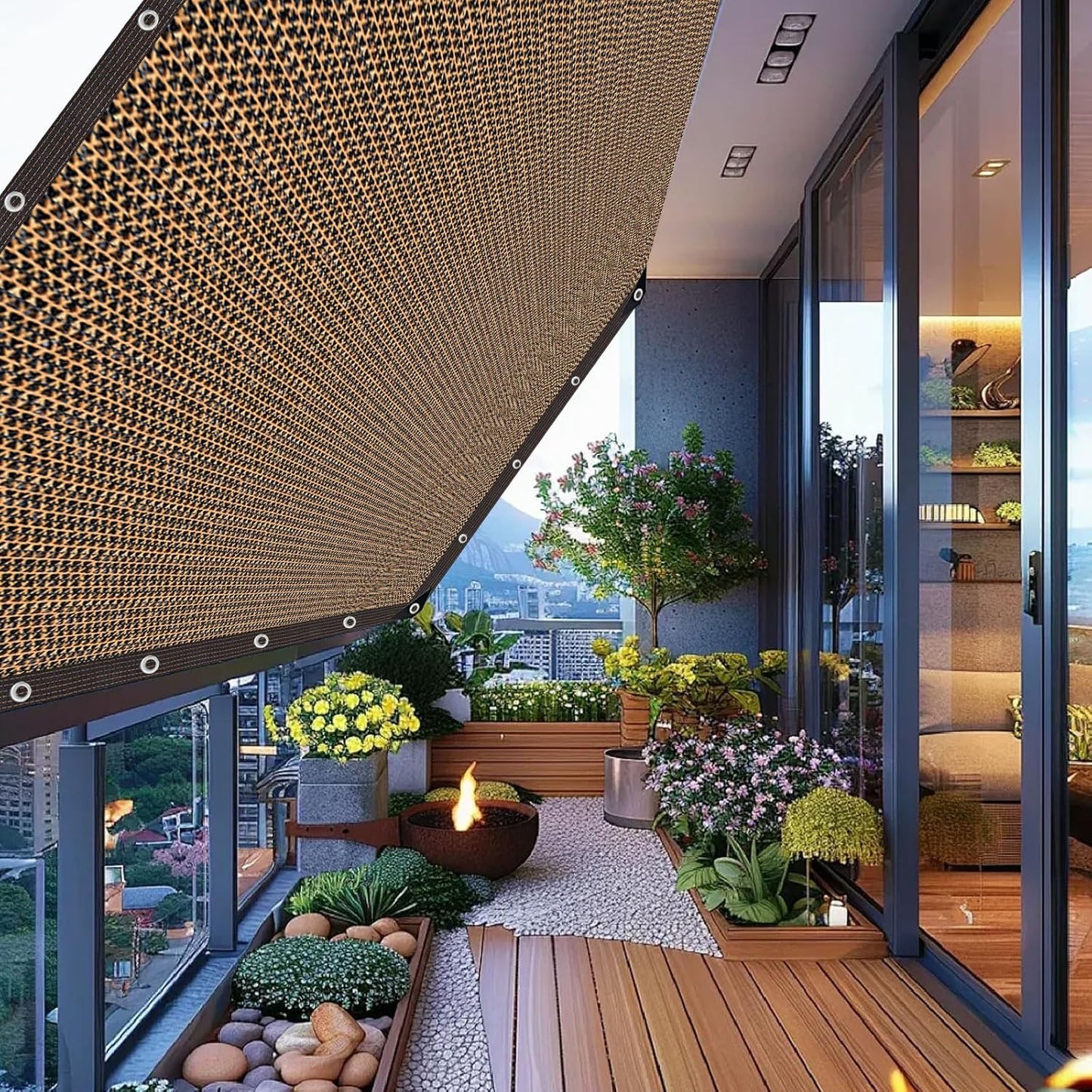 Shade Cloth for Garden,80% Mesh Tarp with Grommets Shade Cloth for Greenhouse,Patio,Vegetables,Plants Cover and Chicken Coops,Coffee Shade Net for Outdoor Garden10x10FT