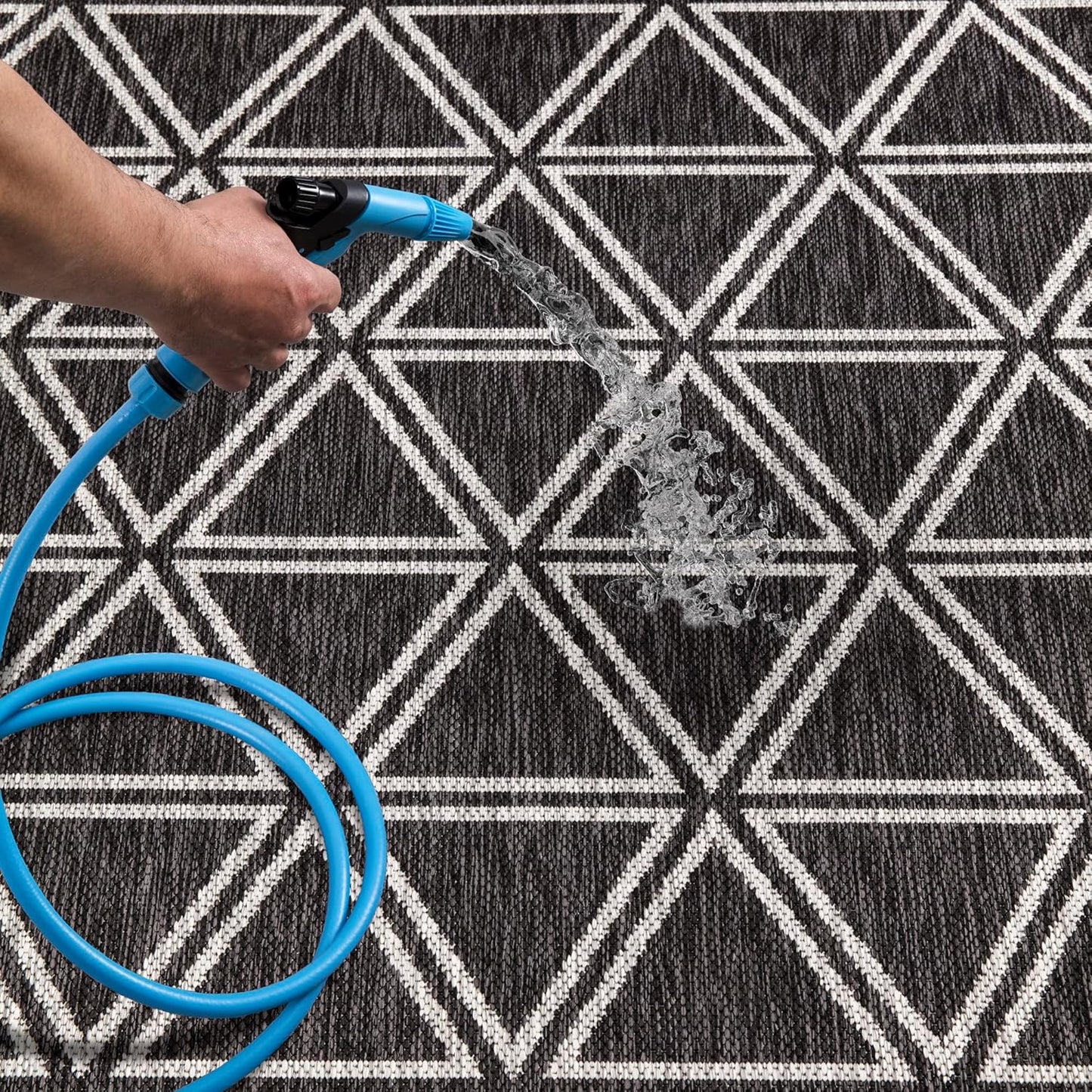 Keen Home Design Outdoor Runner Rug - 2x10 Washable Indoor/Outdoor Rug for Patio, Balcony, Kitchen, Garden, Beach, Deck and Porch. Size: 2'2" x 9'11"