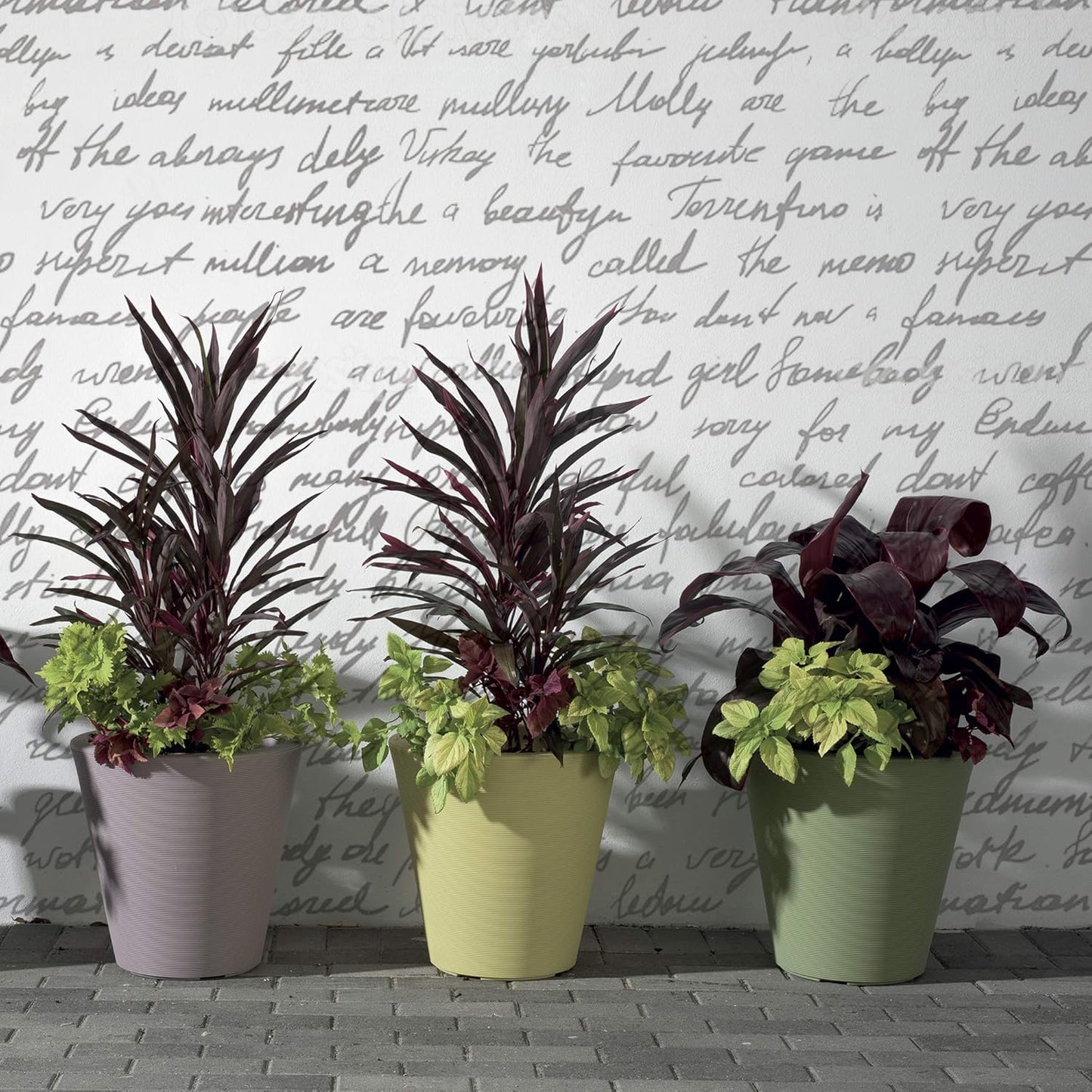 Crescent Garden Madison Planter– Weather-Resistant, Double Walled Indoor/Outdoor Plant Pot with Drain Hole – Durable All-Season Flower Container, 14" W (Midnight Blue)