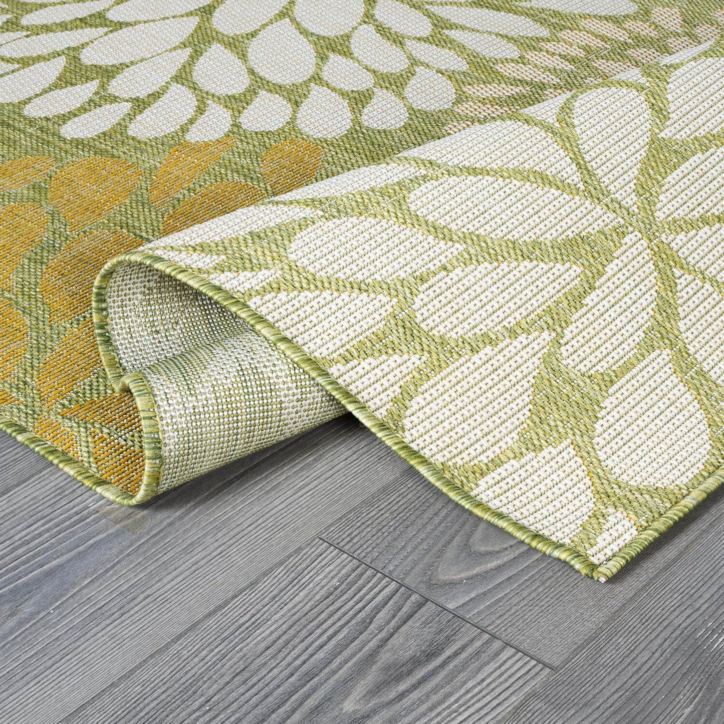 Beverly Rug Outdoor Rug 9x12 Modern Exotic Tropical Leaf Area Rugs for Indoor and Outdoor Patio Deck Porch Garden Water Resistant Washable Outside Carpet (9 x 12 Green)