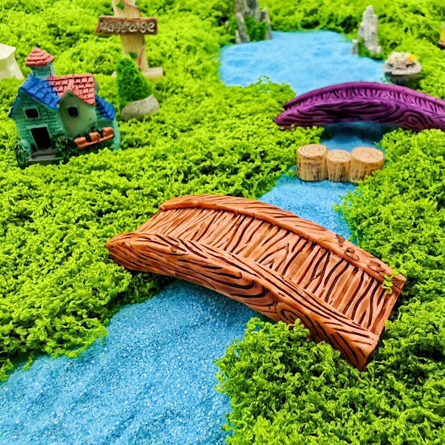 Miniature Garden Accessories - 14PCS Micro Landscape Ornaments with Pond, Lighthouse, Bridge,Realistic Resin Decor for DIY Crafts, Gift for Plant & Home Decor Lovers (European Pastoral Style)