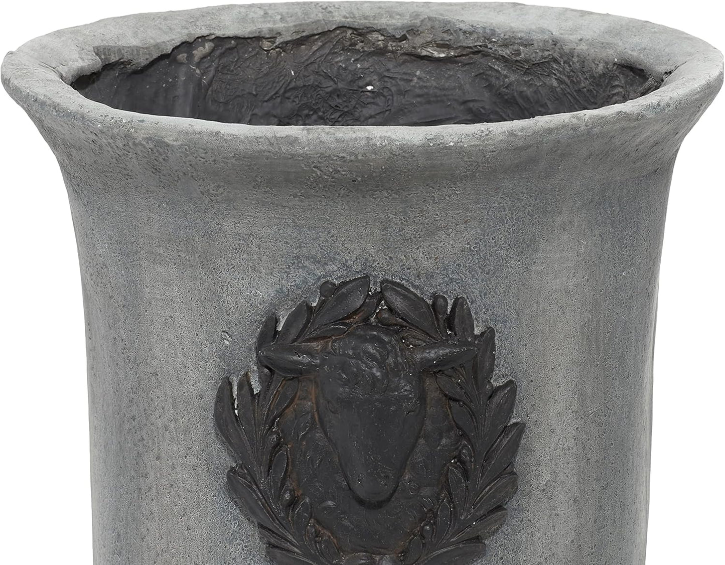 Studio 350 Grey Resin Rustic Planter 16 x 11 x 11-11 x 11 x 16Round