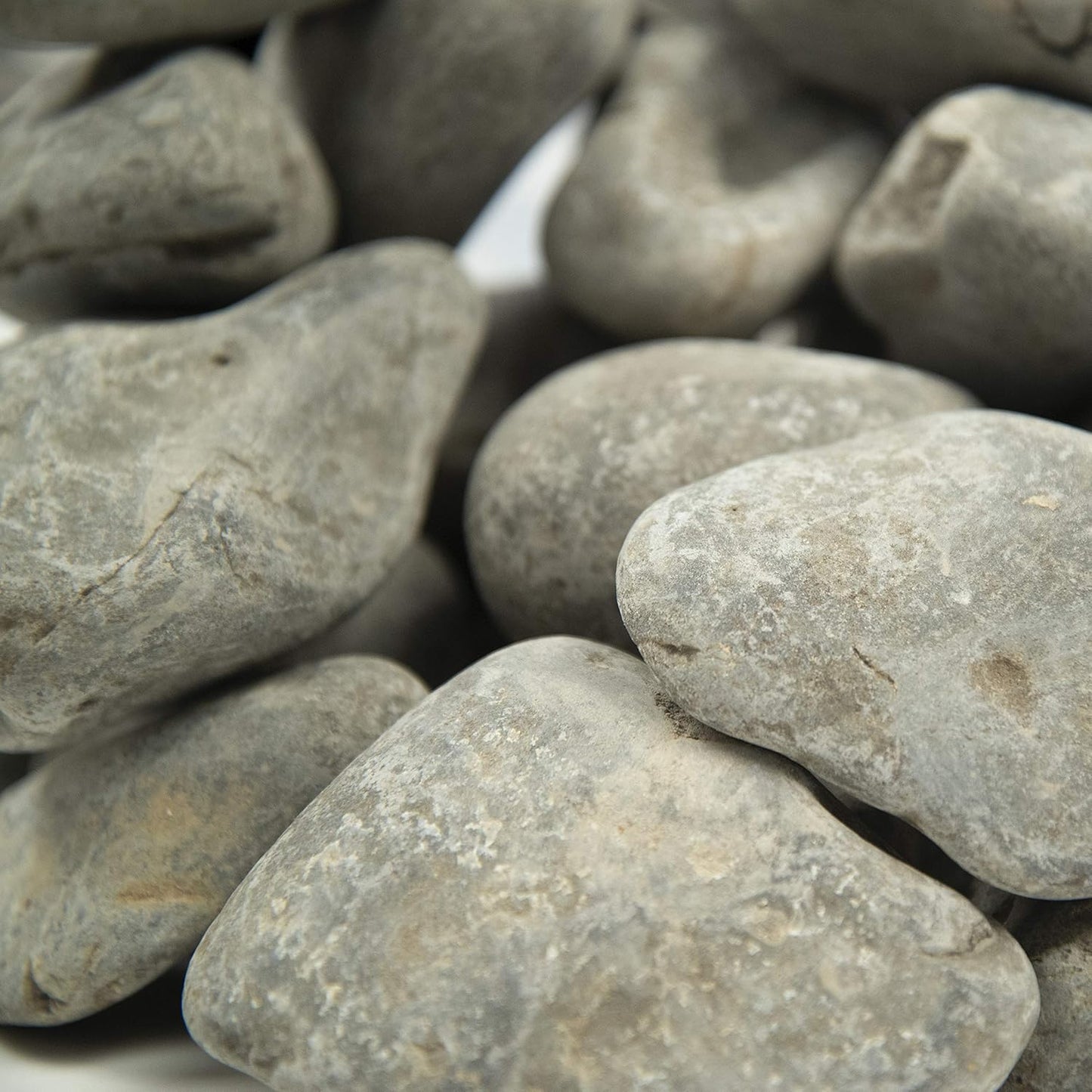 MSI Nile Decorative Polished Gray Pebbles, 1.2 inch - 2.4 inch, 40 lb. Bag