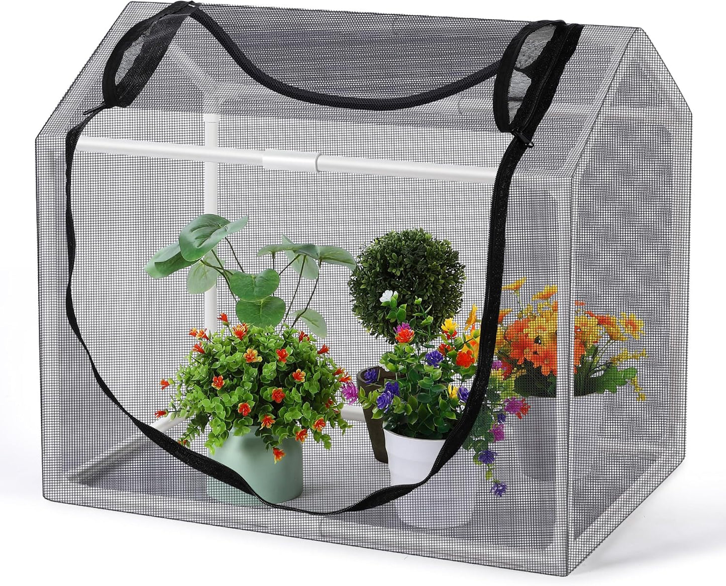 Mesh Plant Cover from Animals, 23.62"x15.75"x19.69" Heavy Duty Mesh Plant Cover for Cats, Bird and Pest, Full Enclosure Netting Guard for Vetgetable Fruite Protection Indoor/Outdoor Garden
