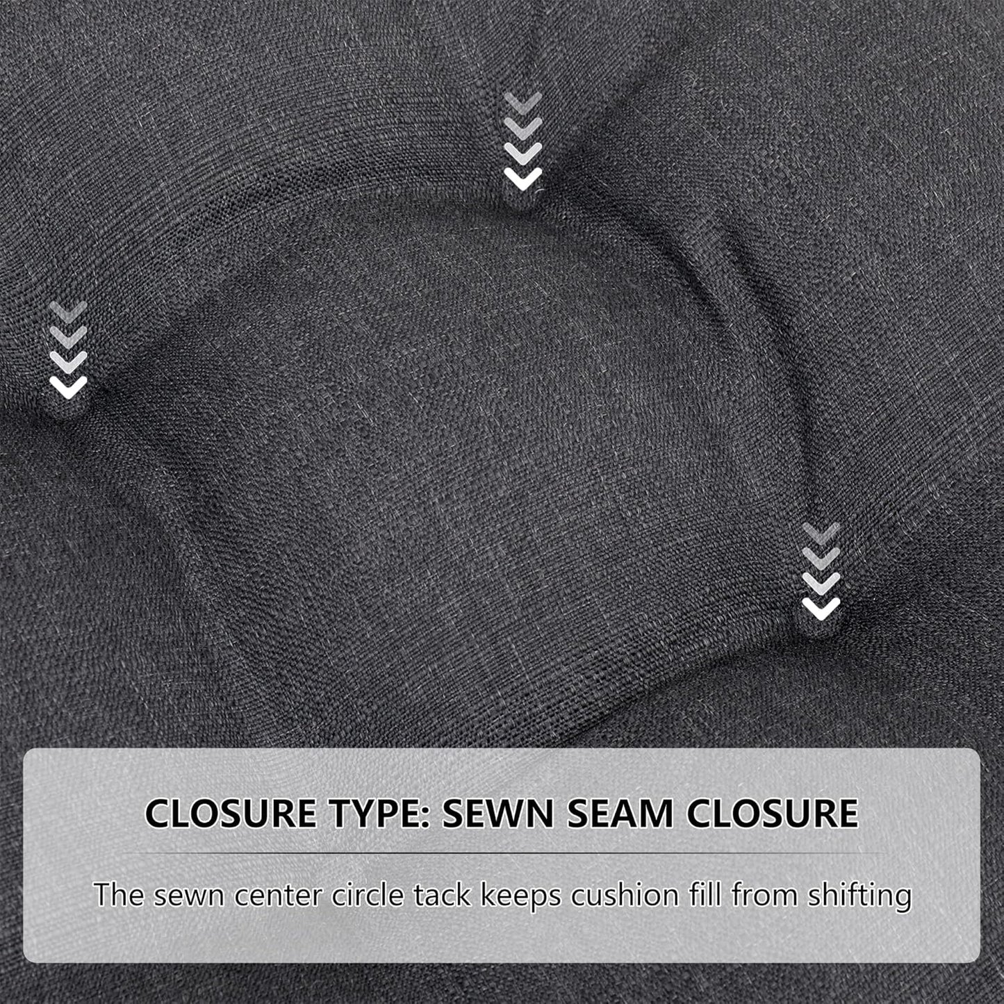 RACE LEAF 4 Pack Patio Chair Cushions 17x17 Inch, Thickened Waterproof Cushions with Stain Resistant Cover and Non-Slip Ties for Patio Furniture (Gray)