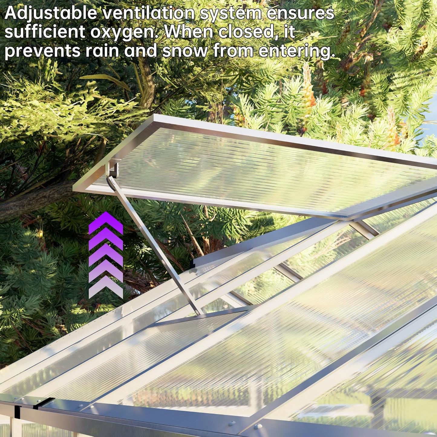 CQZY 6x10 FT Greenhouse for Outdoors,Green House for Outside,Silver