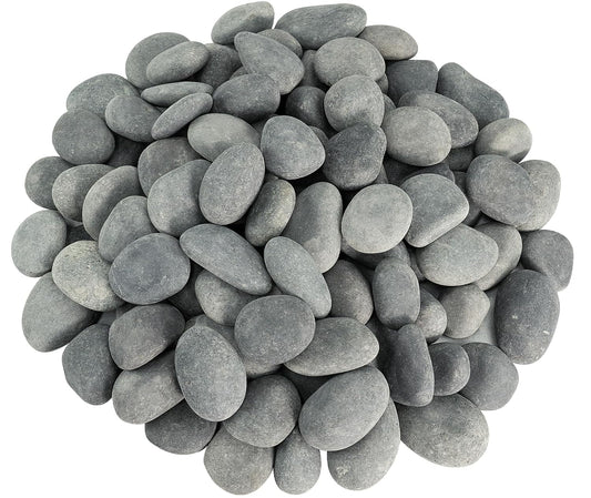 River Rocks, 40lbs Black Pebbles for Indoor Plants, 1-2 Inch Aquarium Rocks, Natural Stones for Landscaping Garden Paving Plant Rocks Crafting Walkways