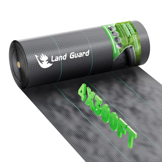 Land Guard 4ft x 300ft Weed Barrier Fabric Heavy Dusty, Ground Cover, Weed Mat, Woven Landscape Fabric for Garden, Lawn and Outdoor Project