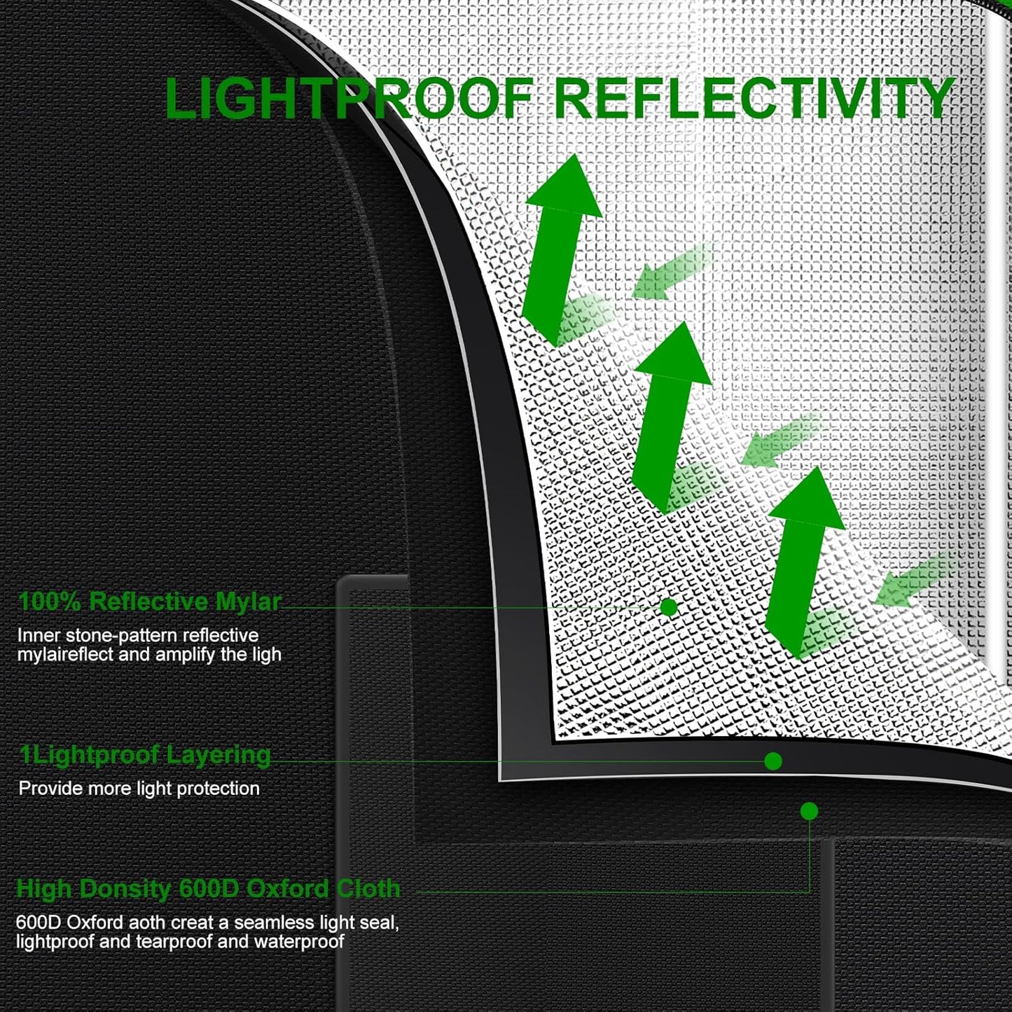 MELONFARM 4x2 Grow Tent, 48"x24"x72'' High Reflective 600D Diamond Mylar Canvas with Observation Window and Floor Tray for Hydroponic Indoor Plant Growing