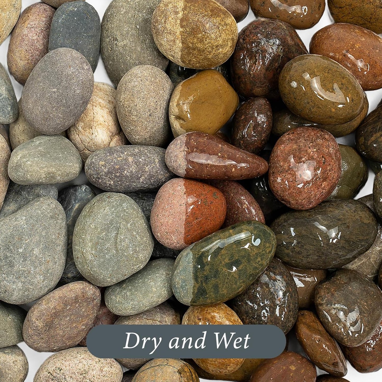 River Rocks for Landscaping, 40lbs Aquarium Rocks, 2-3 Inch Colorful Pebbles for Indoor Plants, Natural Stones for Garden Paving Plant Rocks Crafting Walkways