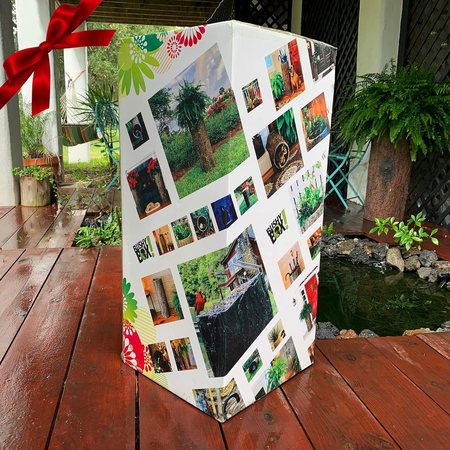 🌳 Large Hollow Log Planter. Outdoor Garden, Yard & Porch Pot. Tall Tree Stump Well Pump Cover. Weatherproof, Rustic, Natural Looking Deck & Patio Decor. Better Than a Fake Rock.