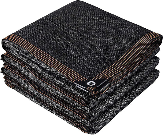 winemana 70% Black Shade Cloth, 12 x 8 FT Durable Mesh Tarp with Grommets, Resistant Garden Sun Shade Netting with Taped Edge for Plant Cover, Greenhouse, Patio, Tomatoes, Chicken Coop, Barn Kennel