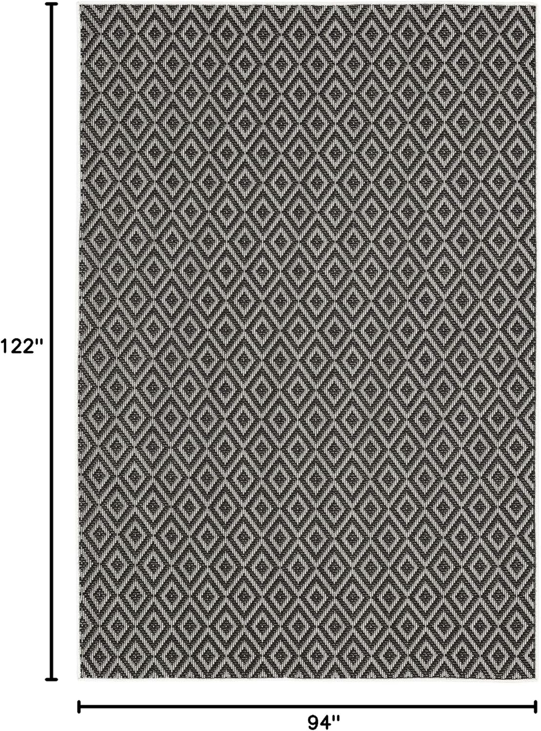 Home Dynamix Tripoli Lydia Indoor/Outdoor Area Rug, Modern Dark Gray, 7'10"x10'2" Rectangle