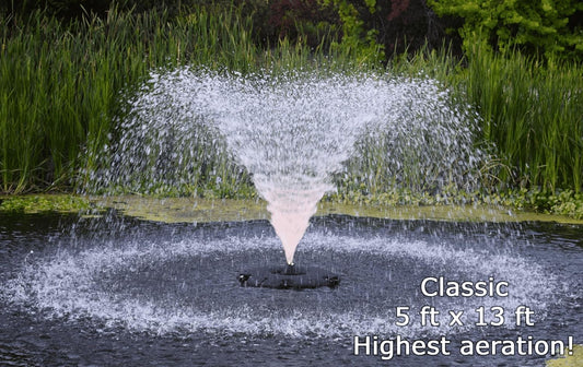 Custom Pro FT 14000 Floating Pond Fountain and Aerator | Complete Kit with 14,000 GPH Pump, 150 Foot Power Cord, 3 Spray Styles and More | 100% US-Based Customer Service and Warranty Support!