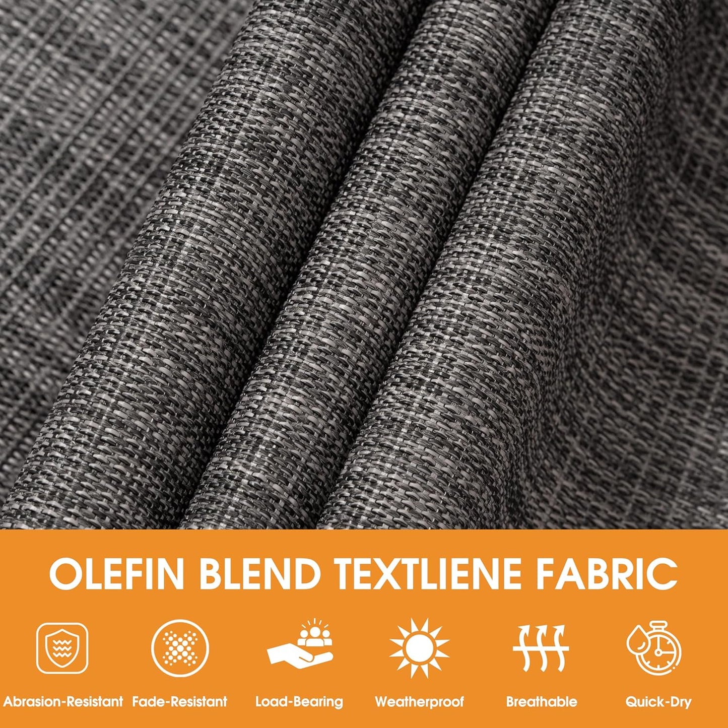 Lazy Daze Hammocks 11 FT Double Outside Hammock Quick Dry Olefin Fabric Hammock with Spreader Bar & Side Pocket for Outdoor Poolside Backyard 450 lbs Capacity, Black