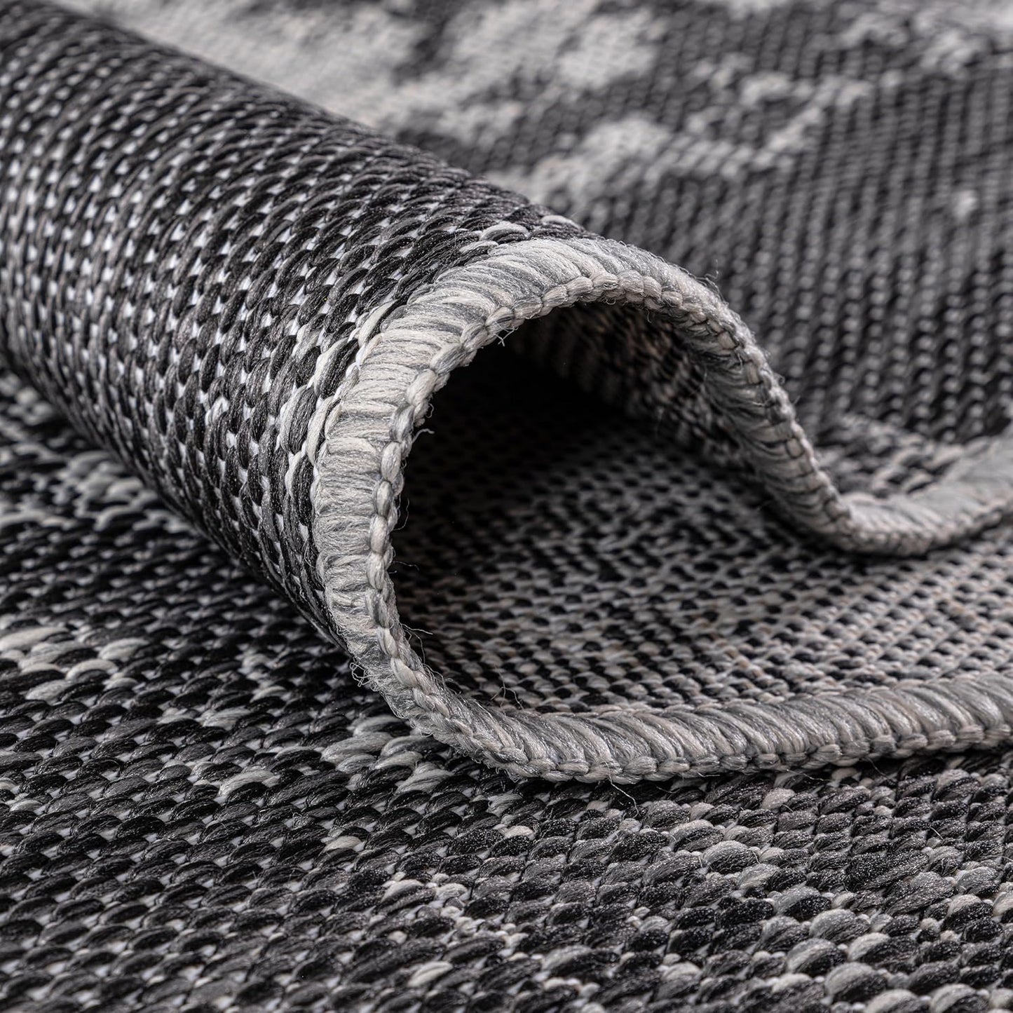 Keen Home Design Terrace Outdoor Round Rug - 8ft Round Washable Indoor/Outdoor Rug for Patio, Kitchen, Balcony, Beach, Garden, Deck and Porch, Size: 7'7" Round