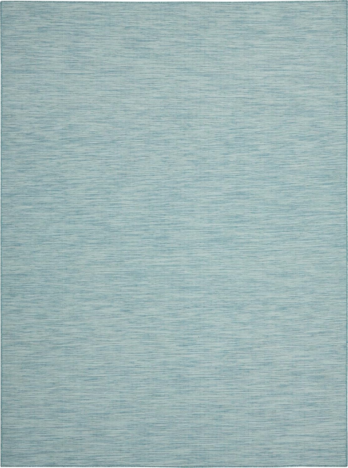 Nourison Positano Indoor/Outdoor Aqua 10' x 14' Area Rug, Easy Cleaning, Non Shedding, Bed Room, Living Room, Dining Room, Backyard, Deck, Patio (10x14)