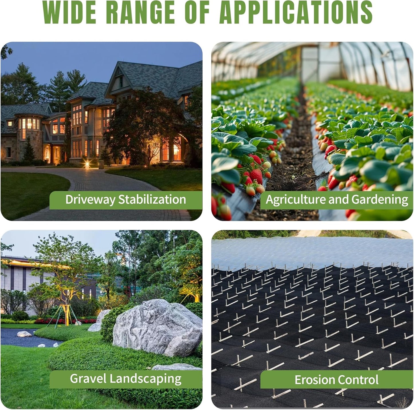 6ftx300ft Weed Barrier Landscape Fabric Heavy Duty, Premiun 2.4OZ Garden Geotextile Fabric, Outdoor Weed Blocker Landscaping Fabric, for Driveway Mats, Erosion Control, Ground Cover Weed Barrier