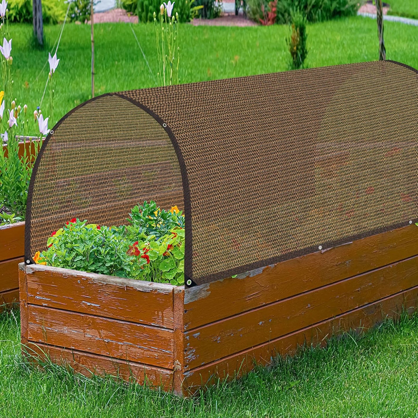 Shade Cloth for Garden,80% Mesh Tarp with Grommets Shade Cloth for Greenhouse,Patio,Vegetables,Plants Cover and Chicken Coops,Coffee Shade Net for Outdoor Garden