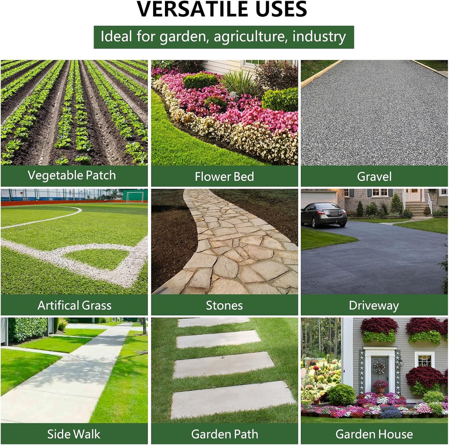 Broadfashion Woven Landscape Fabric 5oz, 5 x 300FT Weed Fabric Barrier, Double Layer, Garden Fabric Weed Barrier, Weed Control Fabric Ground Cover, Gardening Mat for Garden Beds, Landscaping