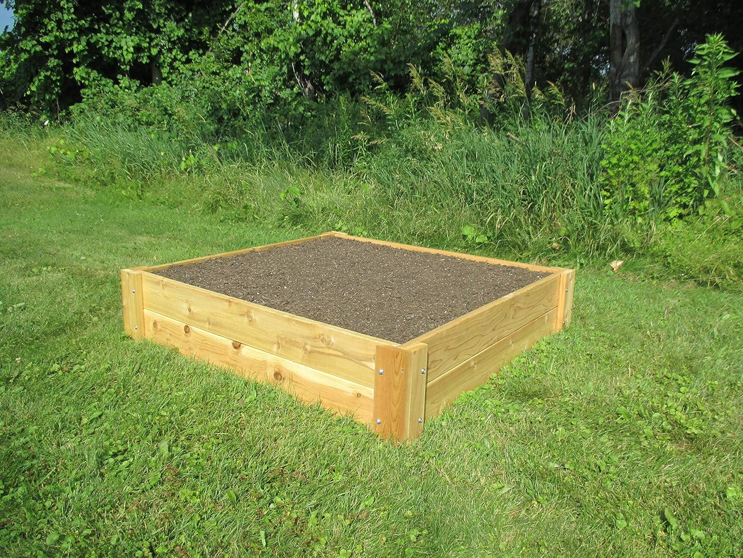 Infinite Cedar Premium Cedar Raised Garden Bed - 1" Thick Wood (4' x 4' x 11" H)