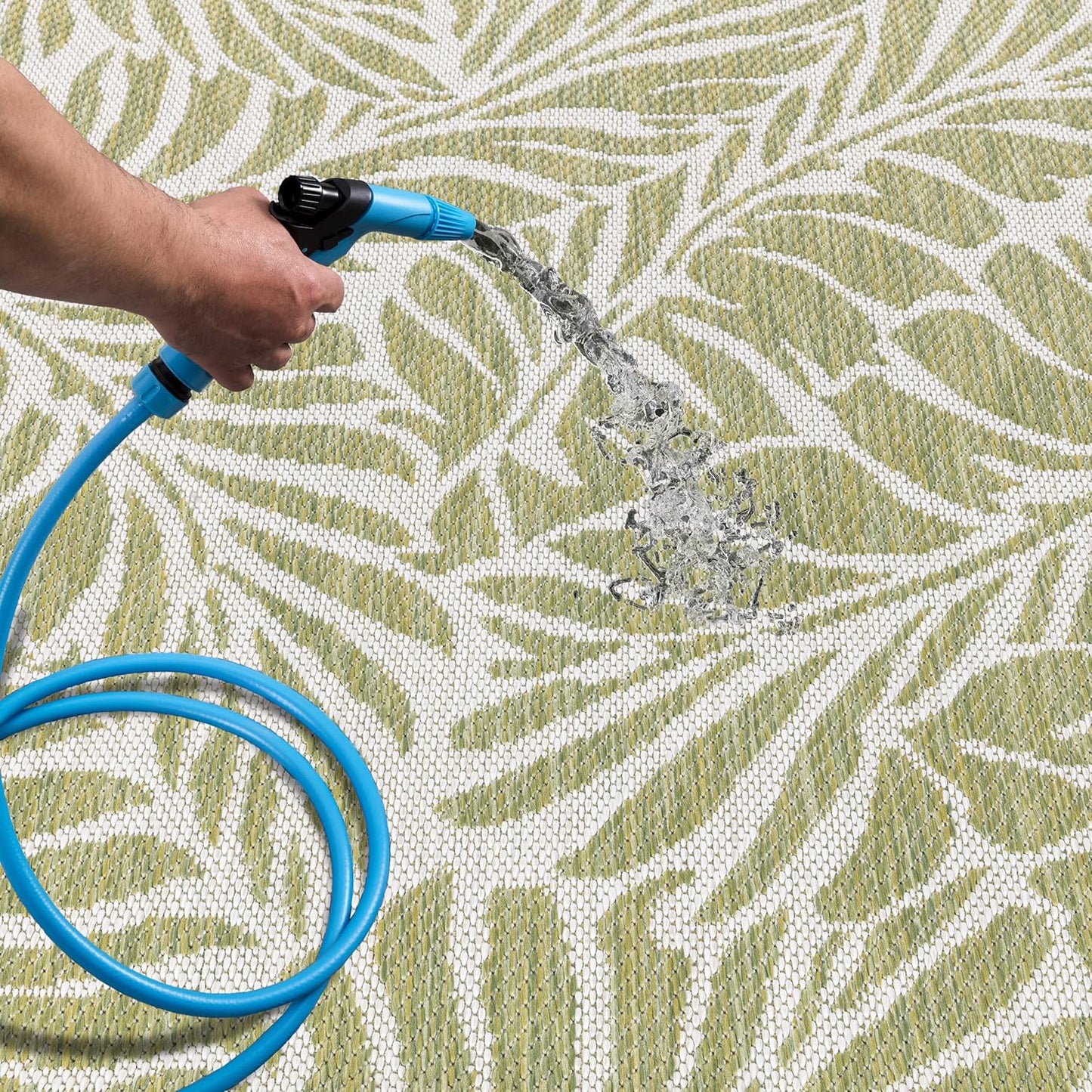 Keen Home Design Terrace Outdoor Area Rug - 8x10 Washable Indoor/Outdoor Rug for Patio, Kitchen, Balcony, Beach, Garden, Deck and Porch, Size: 7'7"x10'