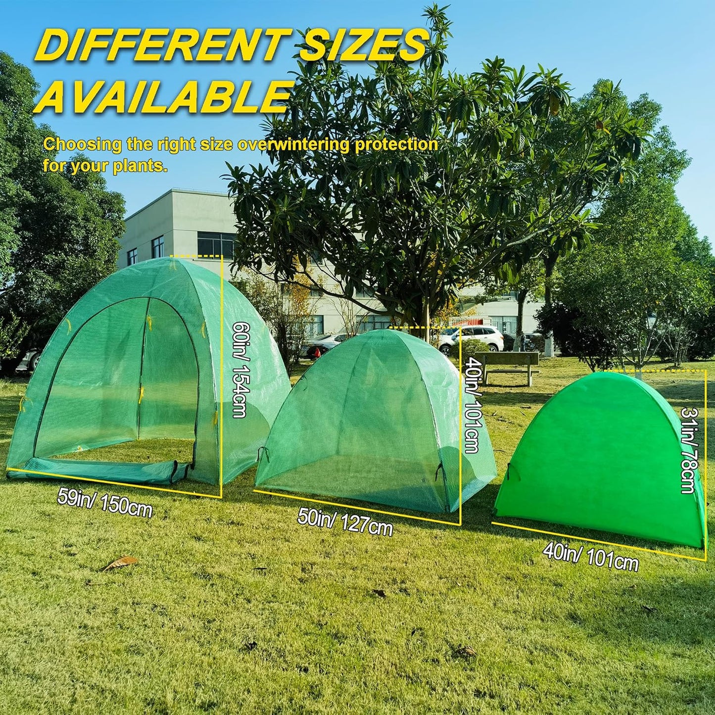 59″*59″*60″ Winter Plant Warm Covers - Raised Bed Cover, Garden Row Accelerator, Warm Tent Freeze Protection Humidity Domes for Germination, Seedling Propagation Protecting Plants from Animals