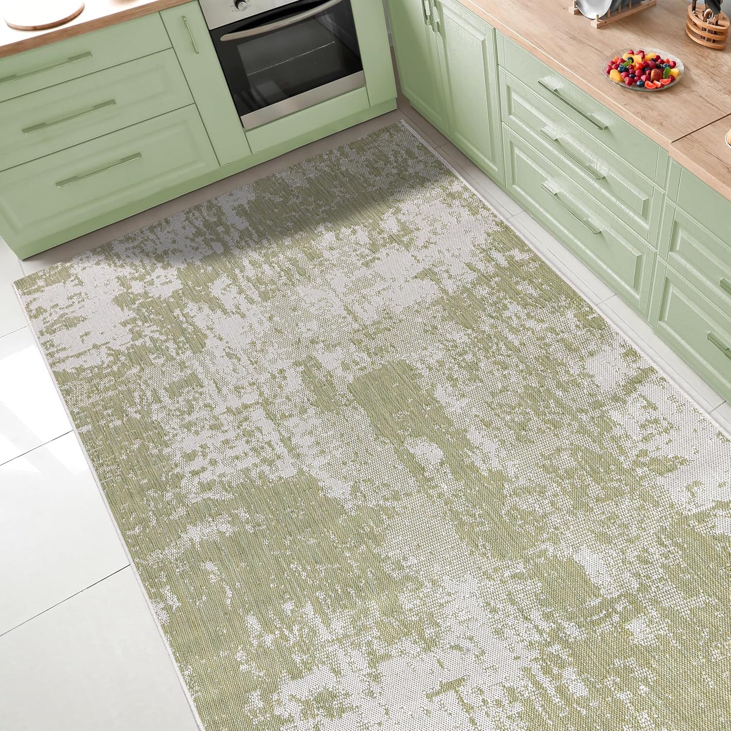 Keen Home Design Terrace Outdoor Throw Rug - 3x5 Washable Indoor/Outdoor Rug for Patio, Kitchen, Balcony, Beach, Garden, Deck and Porch, Size: 3'x5'