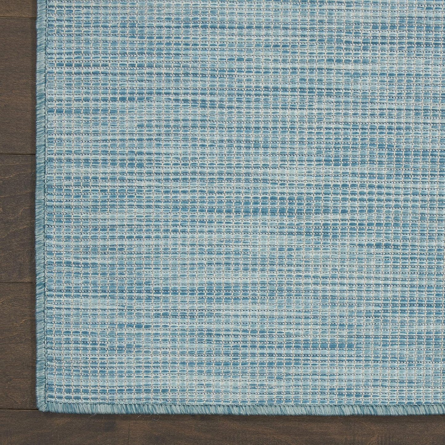 Nourison Positano Indoor/Outdoor Aqua 3' x 5' Area Rug, Easy Cleaning, Non Shedding, Bed Room, Living Room, Dining Room, Backyard, Deck, Patio (3x5)