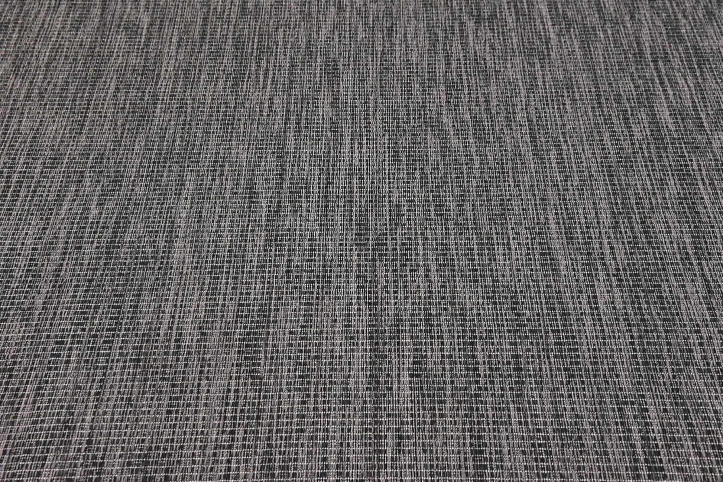 Unique Loom Collection Casual Transitional Solid Heathered Indoor/Outdoor Flatweave Area Rug (6' 1" x 9' Rectangle, Black/Ivory)