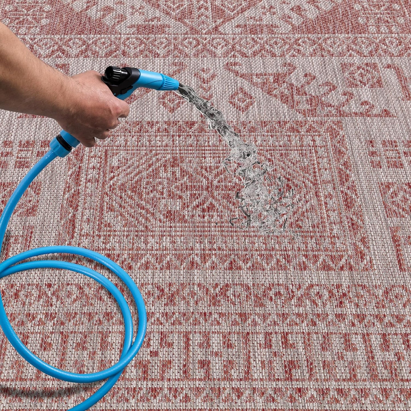 Keen Home Design Terrace Outdoor Area Rug - 9x12 Washable Indoor/Outdoor Rug for Patio, Kitchen, Balcony, Beach, Garden, Deck and Porch, Size: 8'10"x12'