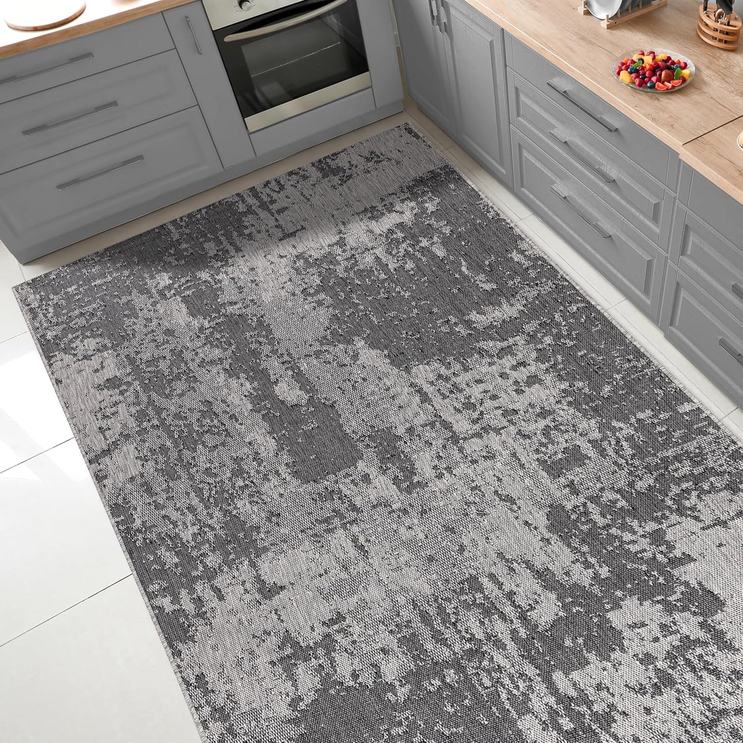 Keen Home Design Terrace Outdoor Area Rug - 6x9 Washable Indoor/Outdoor Rug for Patio, Kitchen, Balcony, Beach, Garden, Deck and Porch, Size: 6'x8'10"