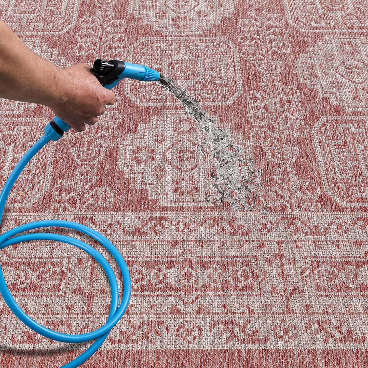 Keen Home Design Terrace Outdoor Throw Rug - 3x5 Washable Indoor/Outdoor Rug for Patio, Kitchen, Balcony, Beach, Garden, Deck and Porch, Size: 3'x5'