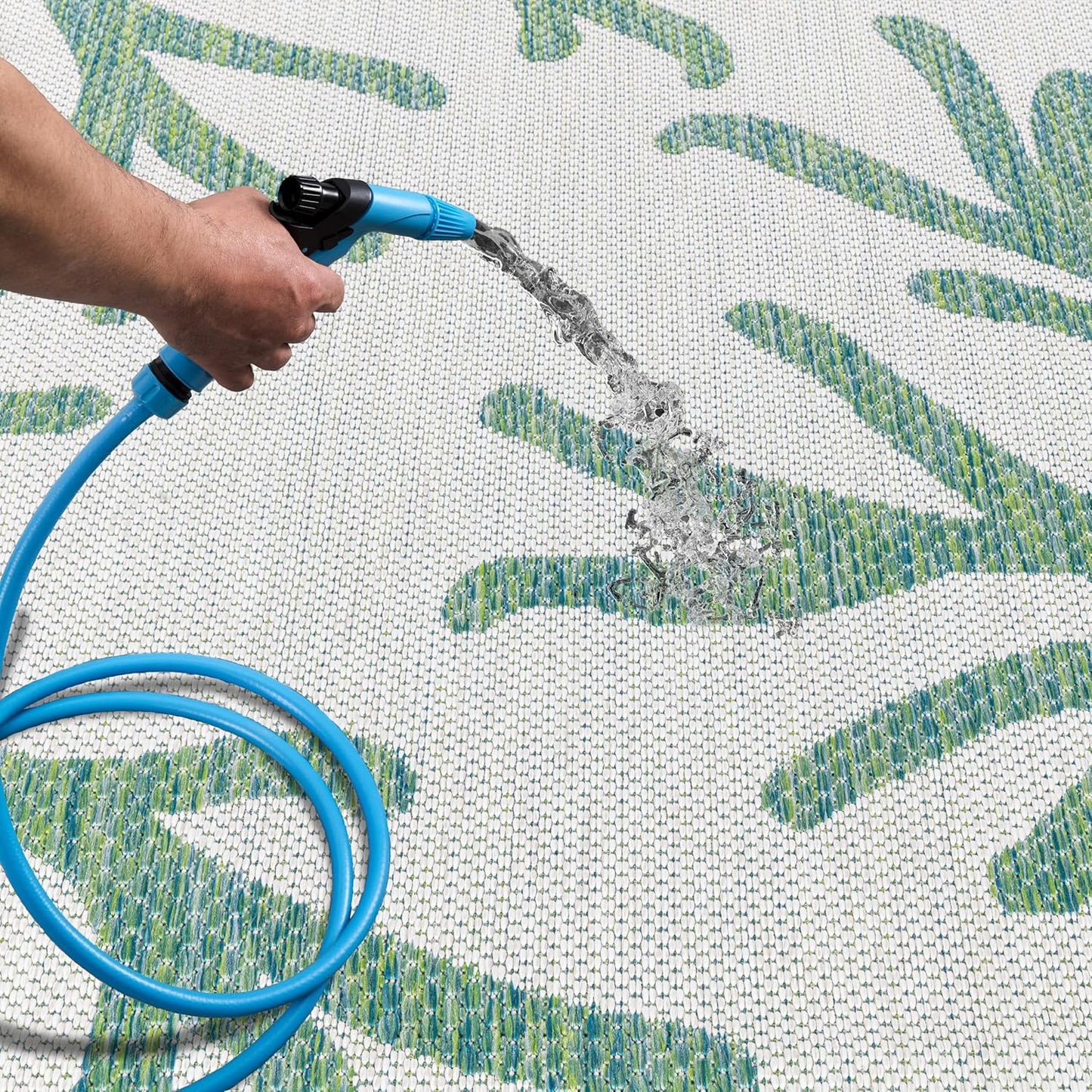 Keen Home Design Terrace Outdoor Runner Rug - 2x10 Washable Indoor/Outdoor Rug for Patio, Kitchen, Balcony, Beach, Garden, Deck and Porch, Size: 2'2"x9'11"