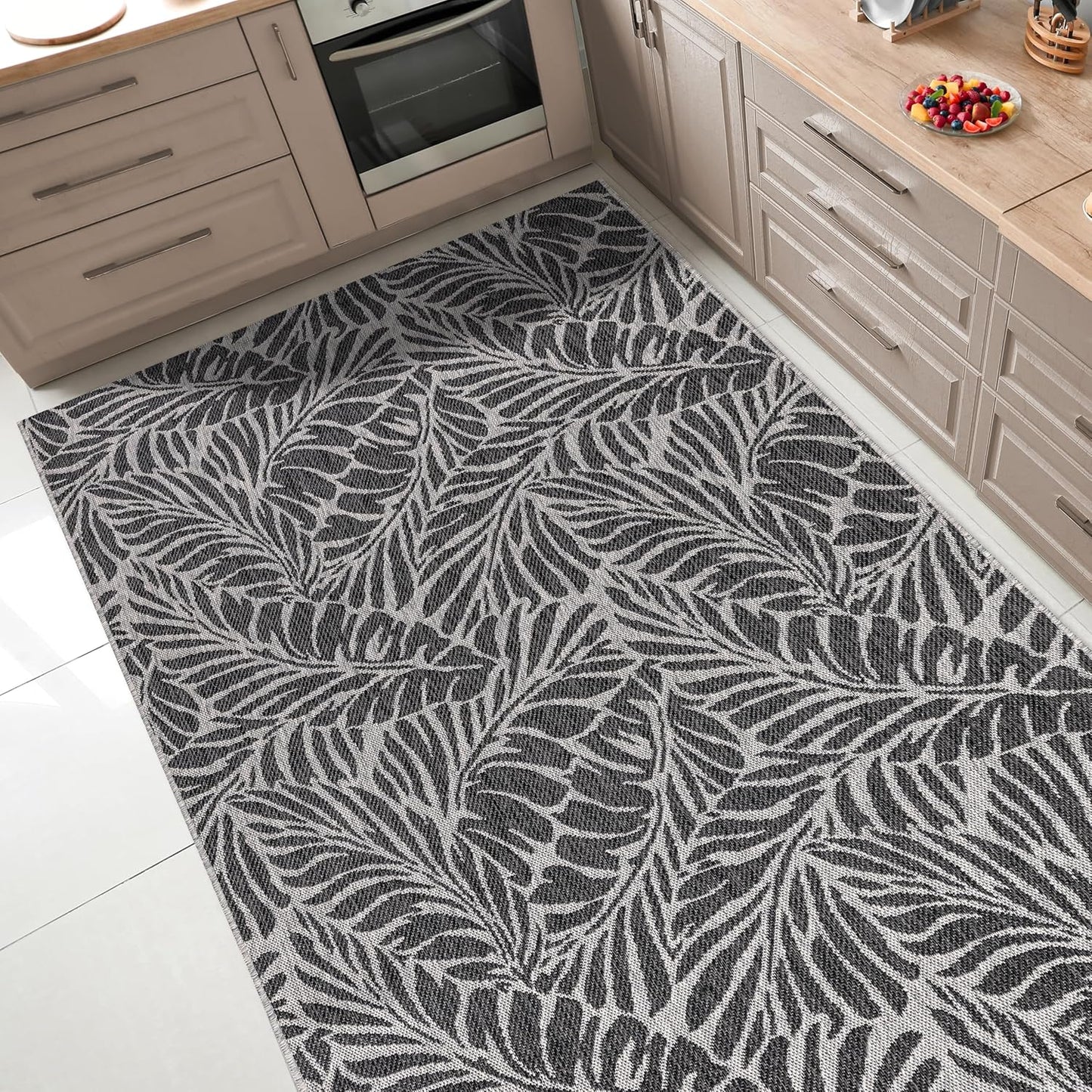 Keen Home Design Terrace Outdoor Area Rug - 8x10 Washable Indoor/Outdoor Rug for Patio, Kitchen, Balcony, Beach, Garden, Deck and Porch, Size: 7'7"x10'