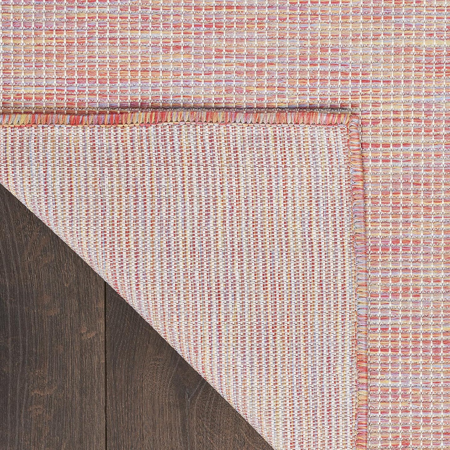 Nourison Home Positano Indoor/Outdoor Rainbow 4' x 6' Area Rug, Easy Cleaning, Non Shedding, Bed Room, Living Room, Dining Room, Backyard, Deck, Patio (4x6)